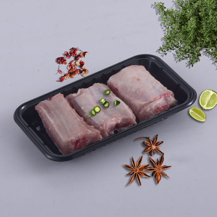 WH-117 large supermarket meat black fresh tray